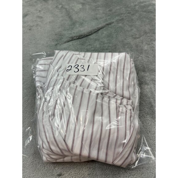 Arrow Paddock Club Mens Large 16-32 White Striped Shirt Single Needle Tailoring - Picture 8 of 8